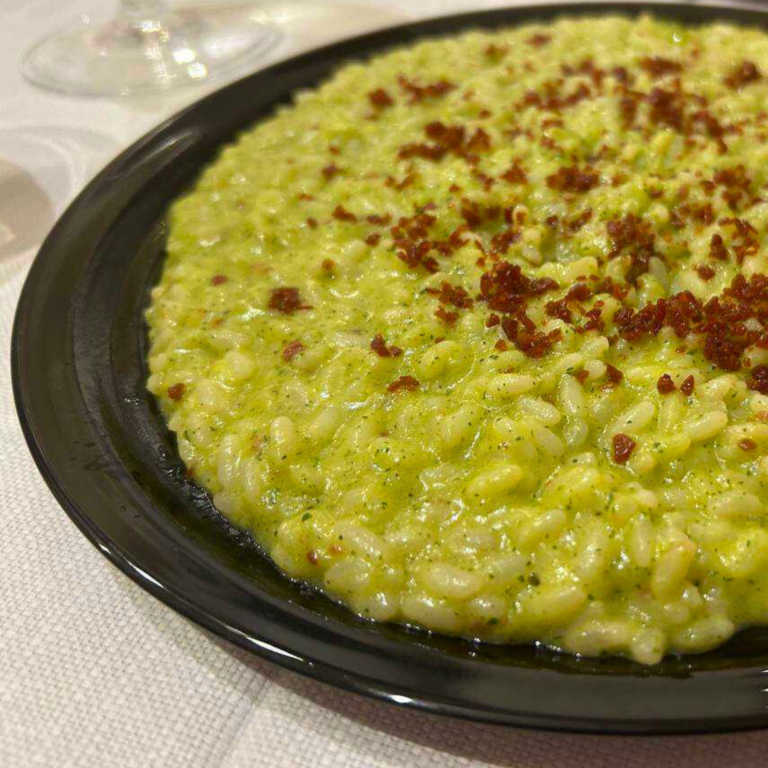 Risotto alle zucchine con prosciutto crudo